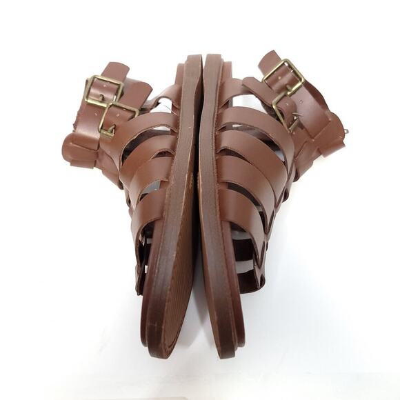 Time And Tru Brown Gladiator Sandals Size 6 Womens Tiny Flaw - Picture 10 of 11
